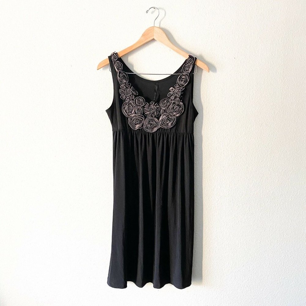 Nic & Dom Black Summer Dress Lavender Rose